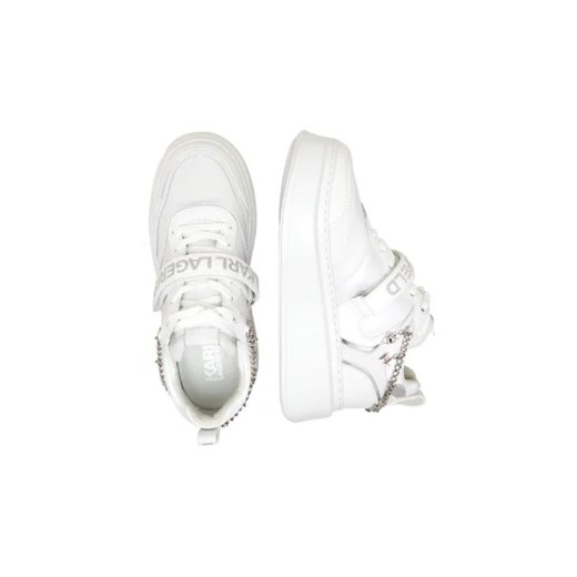 Buty sportowe damskie białe Karl Lagerfeld sneakersy wiosenne wiązane z tworzywa sztucznego 
