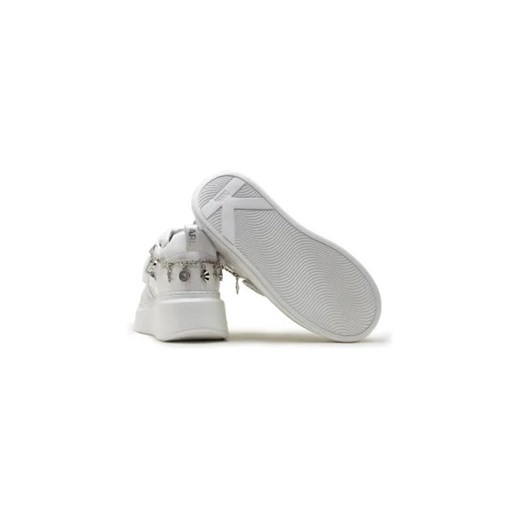 Białe buty sportowe damskie Karl Lagerfeld sneakersy na platformie 
