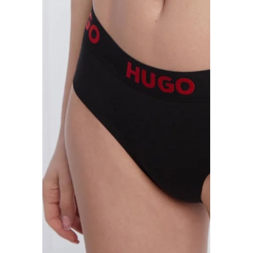 Czarne majtki damskie Hugo Boss z elastanu