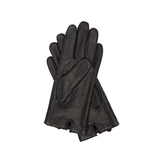 Calvin Klein Skórzane rękawiczki RE-LOCK DEBOSSED | z dodatkiem wełny Calvin Klein S/M okazja Gomez Fashion Store
