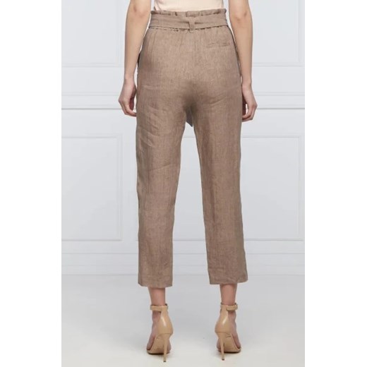 Marella Lniane spodnie NEGRAR | Cropped Fit Marella 34 wyprzedaż Gomez Fashion Store