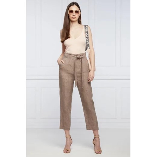 Marella Lniane spodnie NEGRAR | Cropped Fit Marella 34 Gomez Fashion Store okazyjna cena