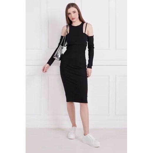 CALVIN KLEIN JEANS Sukienka RIB DOUBLE LAYER L promocyjna cena Gomez Fashion Store