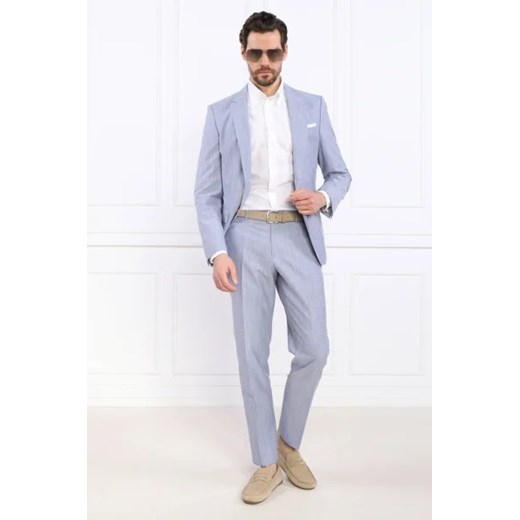 BOSS Spodnie H-Genius-224 | Slim Fit | z dodatkiem wełny 56 okazja Gomez Fashion Store