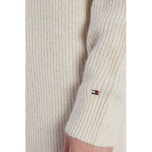 Sukienka Tommy Hilfiger z poliamidu z długim rękawem midi