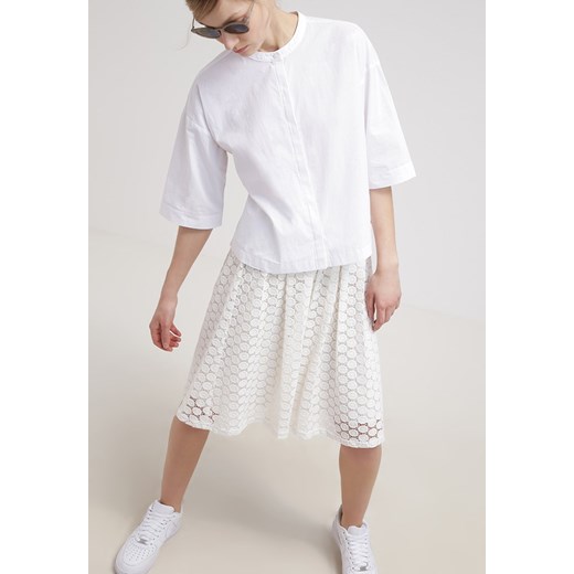 mint&berry Spódnica plisowana white zalando bialy bez wzorów/nadruków