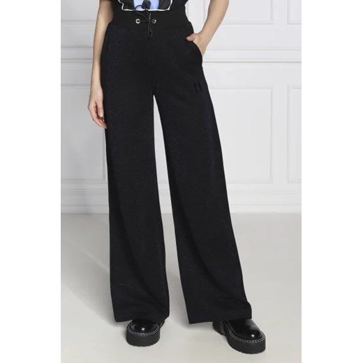 Spodnie damskie czarne Karl Lagerfeld w stylu retro z wiskozy