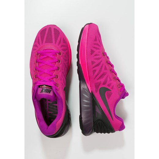 Nike Performance LUNARGLIDE 6 Obuwie do biegania Amortyzacja fuchsia flash/black/pink pow zalando rozowy Buty do biegania