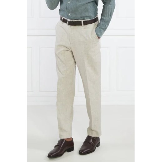 BOSS BLACK Spodnie chino H-Perin-232 | Regular Fit | z dodatkiem lnu 52 okazja Gomez Fashion Store