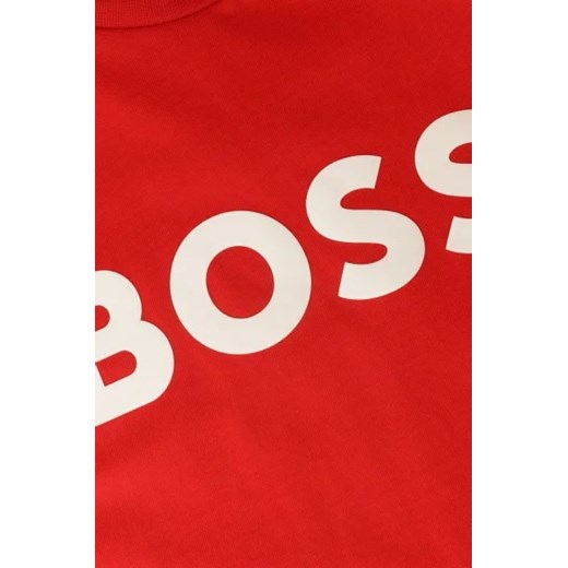 T-shirt chłopięce czerwony Boss Kidswear 