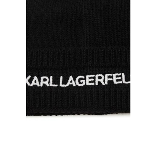 Karl Lagerfeld Czapka k/essential beanie | z dodatkiem wełny i kaszmiru Karl Lagerfeld Uniwersalny Gomez Fashion Store