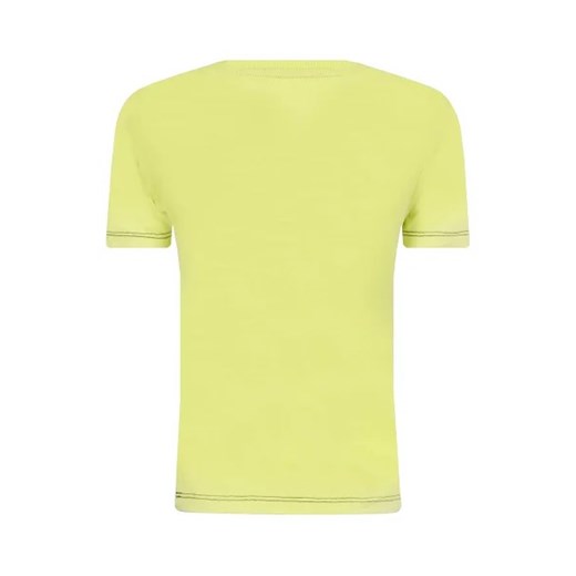 T-shirt chłopięce żółty Guess z krótkim rękawem 