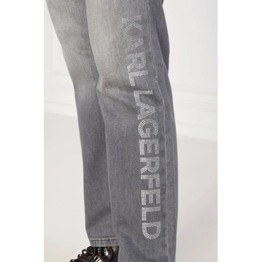 Karl Lagerfeld Jeansy rhinestone logo jeans | Straight fit Karl Lagerfeld 30 Gomez Fashion Store