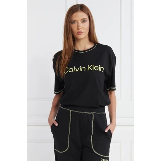 Bluzka damska Calvin Klein Underwear z krótkim rękawem z okrągłym dekoltem