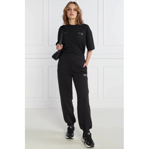 Spodnie damskie Calvin Klein bawełniane