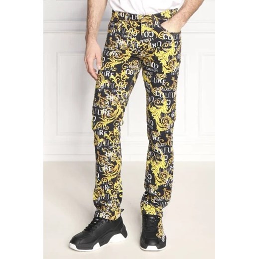 Jeansy męskie Versace Jeans z elastanu czarne 