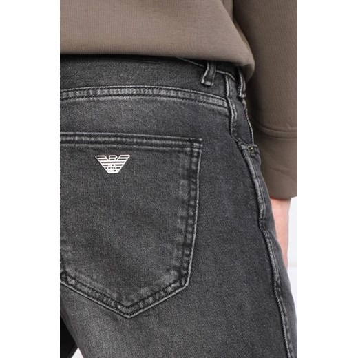 Jeansy męskie Emporio Armani na jesień szare