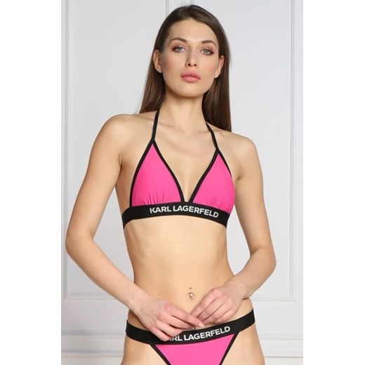 Karl Lagerfeld Góra od bikini triangle w/ logo elastic Karl Lagerfeld XL okazja Gomez Fashion Store