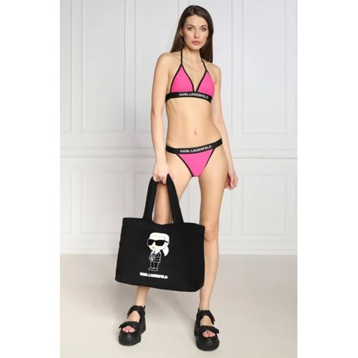 Karl Lagerfeld Góra od bikini triangle w/ logo elastic Karl Lagerfeld S promocyjna cena Gomez Fashion Store