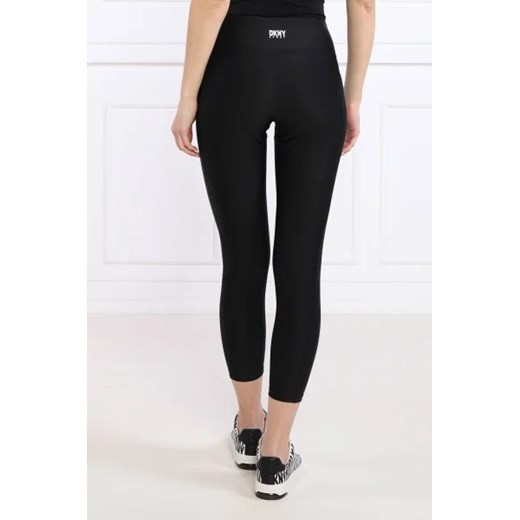 Spodnie damskie DKNY czarne nylonowe 