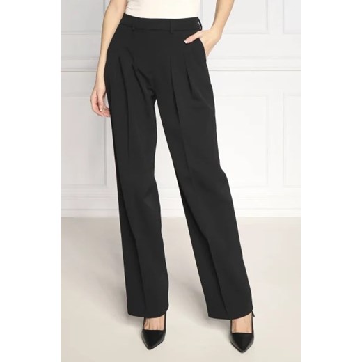 Calvin Klein Spodnie TWILL PLEATED | Straight fit | z dodatkiem wełny Calvin Klein 34 promocyjna cena Gomez Fashion Store