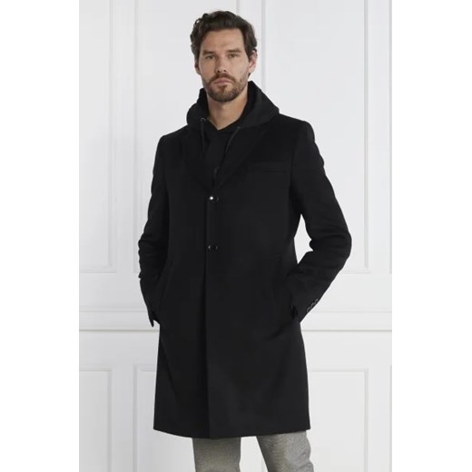 BOSS BLACK Wełniany płaszcz H Hyde | z dodatkiem kaszmiru 54 Gomez Fashion Store okazja