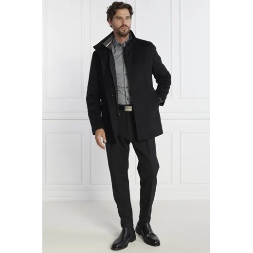 BOSS Wełniany płaszcz H-Coxtan | z dodatkiem kaszmiru 52 Gomez Fashion Store