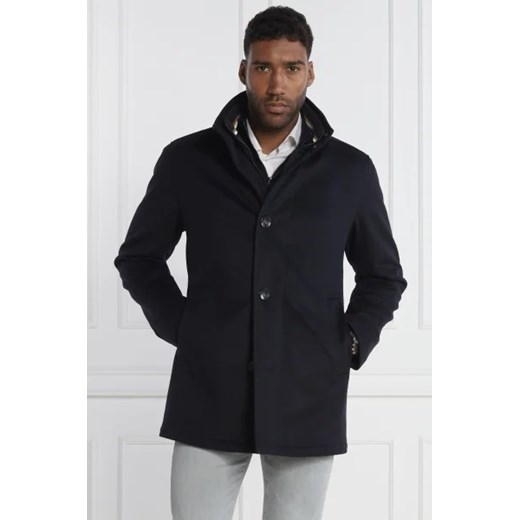 BOSS Wełniany płaszcz H-Coxtan | z dodatkiem kaszmiru 54 Gomez Fashion Store