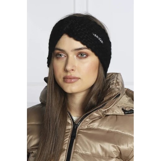 Calvin Klein Wełniana opaska MICRO WAFFLE Calvin Klein Uniwersalny promocyjna cena Gomez Fashion Store