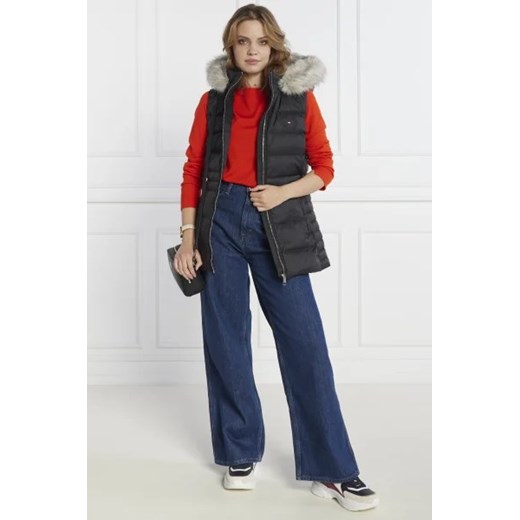 Kamizelka damska Tommy Hilfiger casual czarna z poliestru