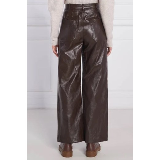 Brązowe spodnie damskie Marella w stylu retro