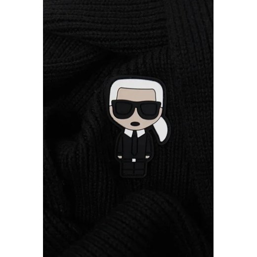 Karl Lagerfeld Szal K/Ikonik Patch | z dodatkiem wełny i kaszmiru Karl Lagerfeld Uniwersalny okazja Gomez Fashion Store