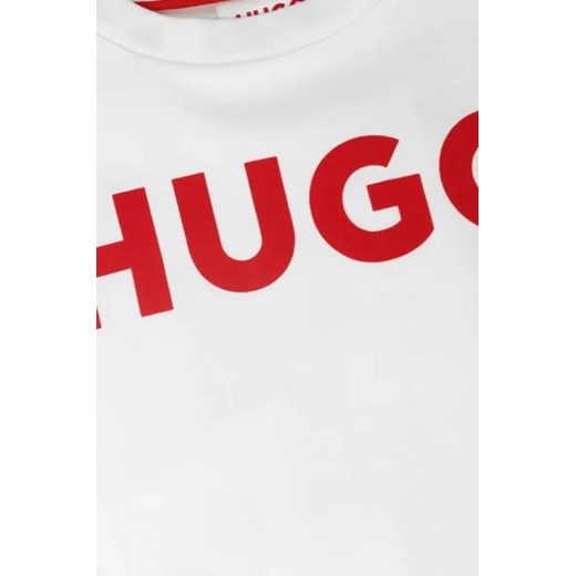 T-shirt chłopięce Hugo Kids biały bawełniany 