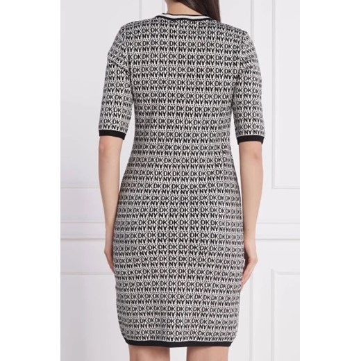 Sukienka DKNY z okrągłym dekoltem prosta casual 