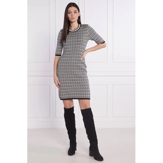 Sukienka DKNY casual w abstrakcyjnym wzorze prosta 