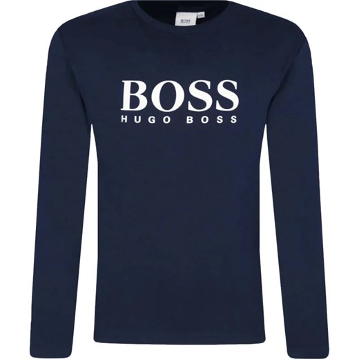 T-shirt chłopięce granatowy Boss Kidswear z długimi rękawami