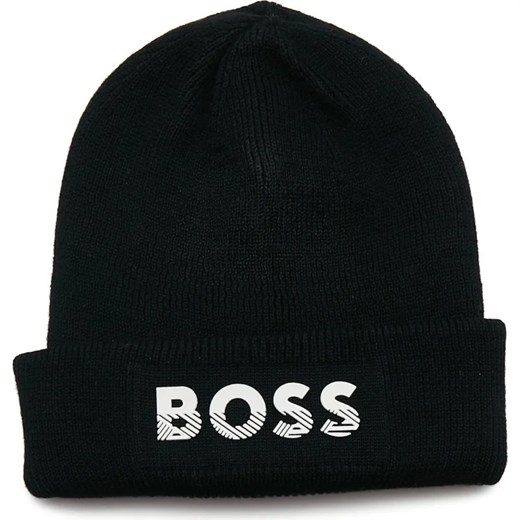 BOSS Kidswear Czapka | z dodatkiem wełny Boss Kidswear L okazyjna cena Gomez Fashion Store
