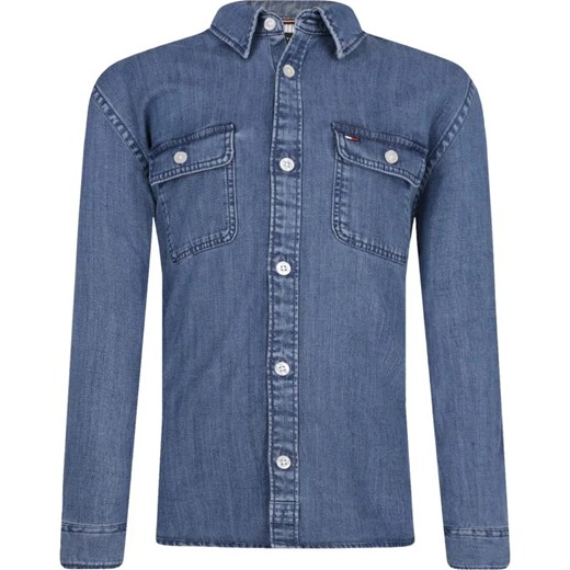 Tommy Hilfiger Koszula | Regular Fit | denim ze sklepu Gomez Fashion Store w kategorii Koszule chłopięce - zdjęcie 164325545