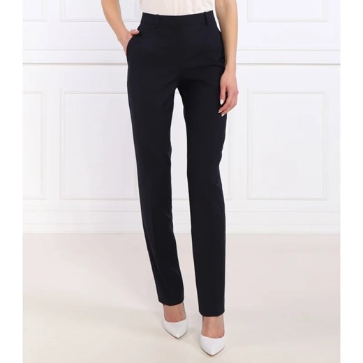 BOSS BLACK Wełniane spodnie Tameah | Slim Fit ze sklepu Gomez Fashion Store w kategorii Spodnie damskie - zdjęcie 164327038