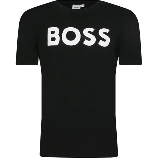Czarny t-shirt chłopięce Boss Kidswear 