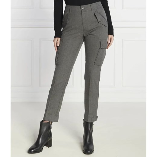 LAUREN RALPH LAUREN Wełniane spodnie cargo | Skinny fit ze sklepu Gomez Fashion Store w kategorii Spodnie damskie - zdjęcie 164328966