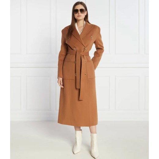 Elisabetta Franchi Wełniany płaszcz | z dodatkiem kaszmiru ze sklepu Gomez Fashion Store w kategorii Płaszcze damskie - zdjęcie 164330129