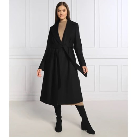Calvin Klein Wełniany płaszcz | z dodatkiem kaszmiru ze sklepu Gomez Fashion Store w kategorii Płaszcze damskie - zdjęcie 164330237