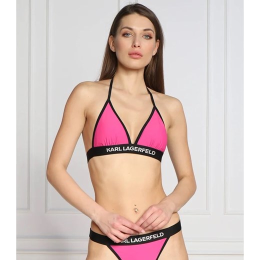 Karl Lagerfeld Góra od bikini triangle w/ logo elastic ze sklepu Gomez Fashion Store w kategorii Stroje kąpielowe - zdjęcie 164331206