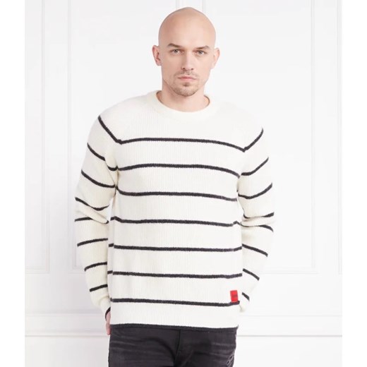 HUGO Wełniany Sweter Stom | Regular Fit | XL okazja Gomez Fashion Store