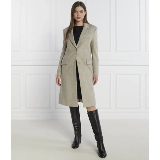BOSS BLACK Wełniany płaszcz Catara | z dodatkiem kaszmiru ze sklepu Gomez Fashion Store w kategorii Płaszcze damskie - zdjęcie 164332605