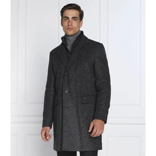 BOSS BLACK Płaszcz H-Hyde-J-Bib-Pad-224 | z dodatkiem wełny ze sklepu Gomez Fashion Store w kategorii Płaszcze męskie - zdjęcie 164332856
