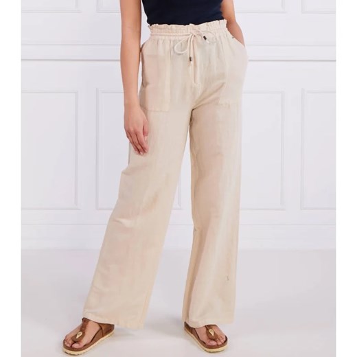 Pepe Jeans London Lniane spodnie CLOE | Loose fit ze sklepu Gomez Fashion Store w kategorii Spodnie damskie - zdjęcie 164333009