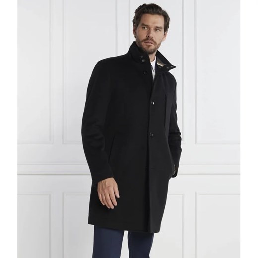 BOSS Wełniany płaszcz H Hyde Standup | z dodatkiem kaszmiru 56 Gomez Fashion Store