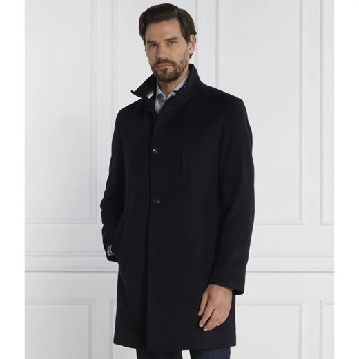 BOSS BLACK Wełniany płaszcz Hyde Standup | z dodatkiem kaszmiru ze sklepu Gomez Fashion Store w kategorii Płaszcze męskie - zdjęcie 164333276